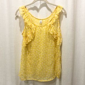 OLD NAVY yellow ruffle tank top